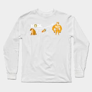 DOGE dogecoin HODL Long Sleeve T-Shirt